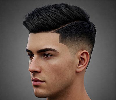 corte degradado en peluquería